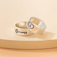 bague clé et coeur