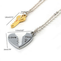 Pendentif Clé Cadenas Couple
