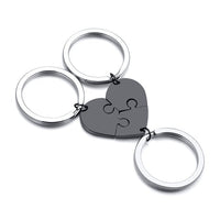 porte clé coeur noir brisé