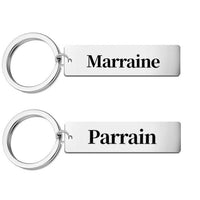 porte clé pour parrain et marraine
