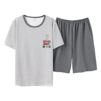 Pyjama rayé gris