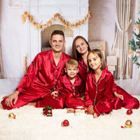 ensemble pyjama satin rouge