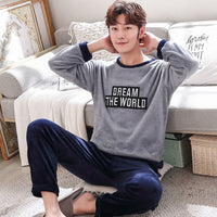 pyjama homme coton gris