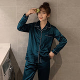 pyjama femme satin vert