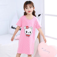 chemise de nuit rose fille