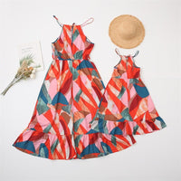 Robe Géométrique Rouge