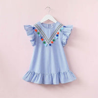 robe pompon fille