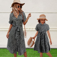 robe chemisier noire et blanche