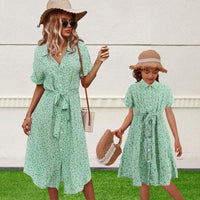 robe chemisier verte