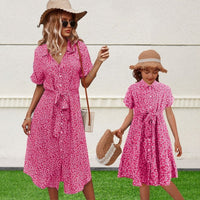 robe chemisier rose