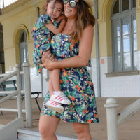 Robe Col Bardot Fleurie