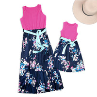 robe longue rose débardeur