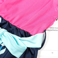 Robe Longue Bleu et Rose