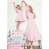 Robe volantée rose
