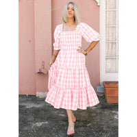 Robe volant rose