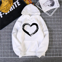 sweat blanc coeur