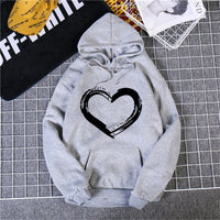 Pull gris coeur noir