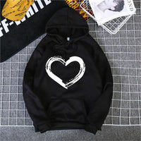 sweat noir coeur