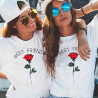 T-Shirt Avec une Rose Femme