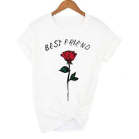 T-Shirt Avec une Rose Femme