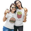 T-shirt best friends hamburger frites