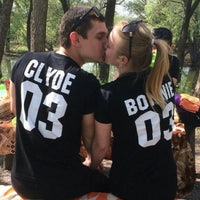tee shirt bonnie and clyde couple