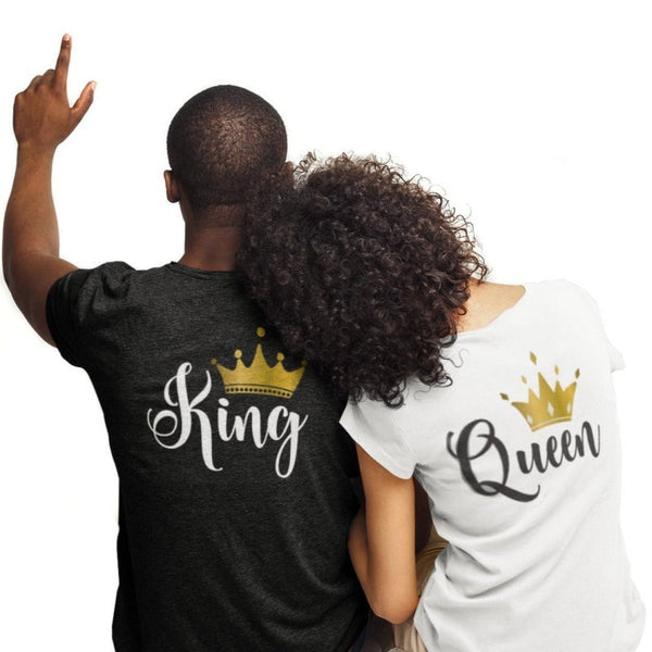 Tee shirt couple king queen