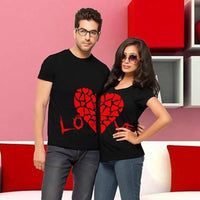 t-shirt coeur pour 2 personnes