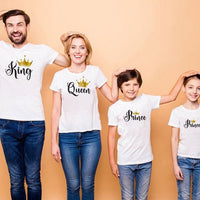 Tee shirt famille king queen prince princess