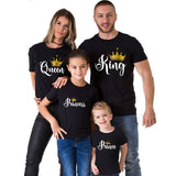 T-shirt famille king queen prince