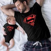 t shirt superman pere fils