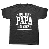 tee shirt meilleur papa noir