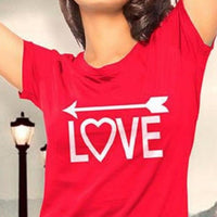 t-shirt love rouge