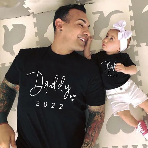 T-shirt daddy baby 2022