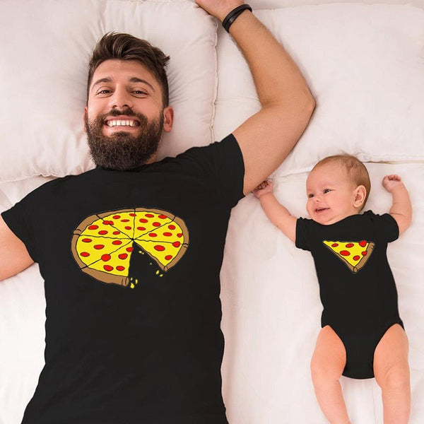 Tee shirt pizza papa bebe