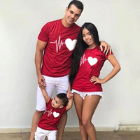 Tee shirt père mère et fils