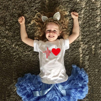 T-shirt coeur fille