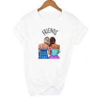 Tee Shirt Meilleure Amie Blonde Brune