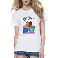 Tee Shirt Meilleure Amie Blonde Brune