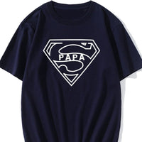 t shirt homme super papa logo