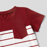 tee shirt marinière rouge homme